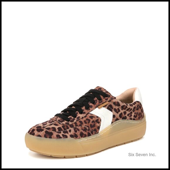 Retro Sneakers Cheetah Print Platform Comfort Arch Support Sustainable Fashion